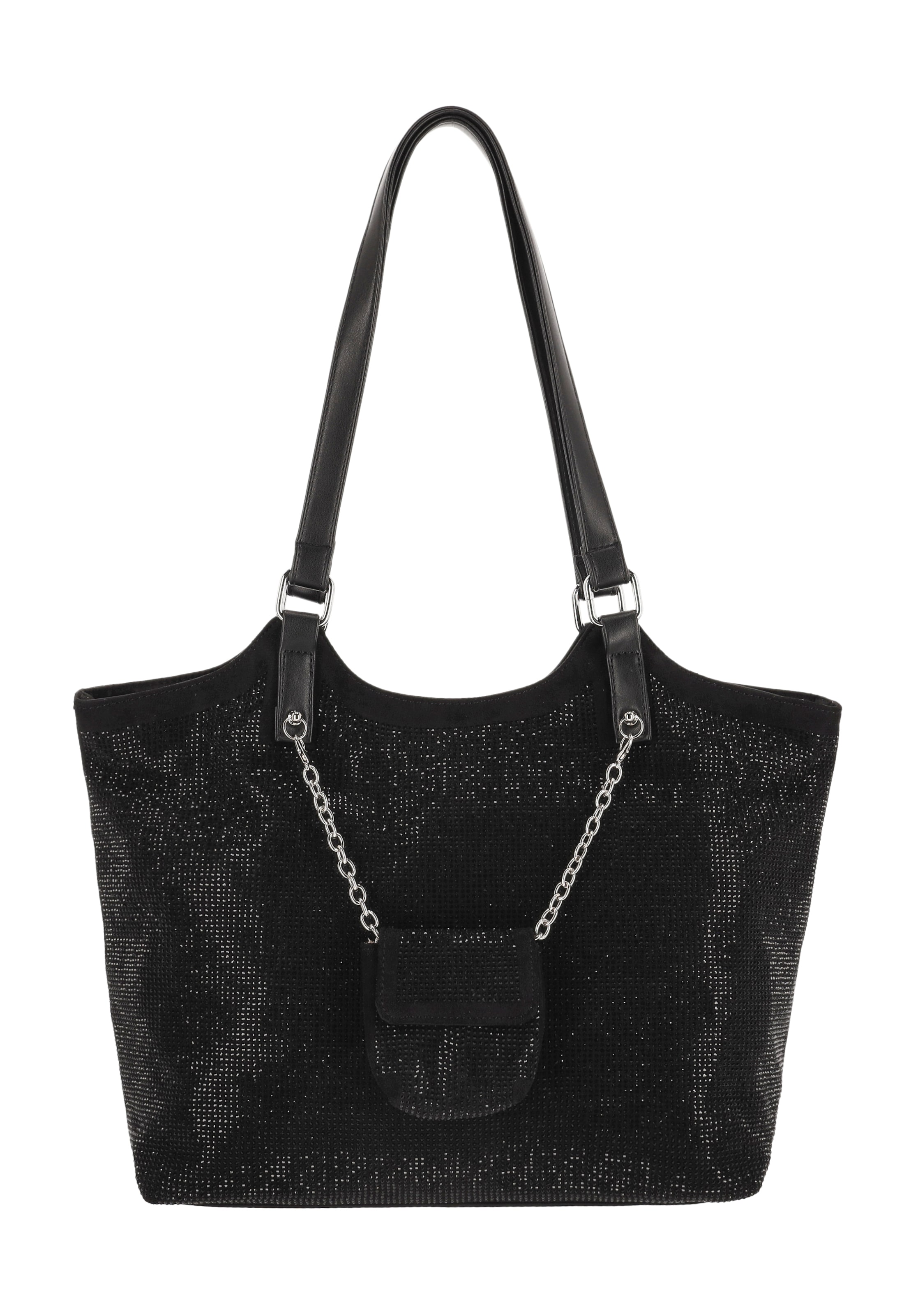faina Shopper in Black: front