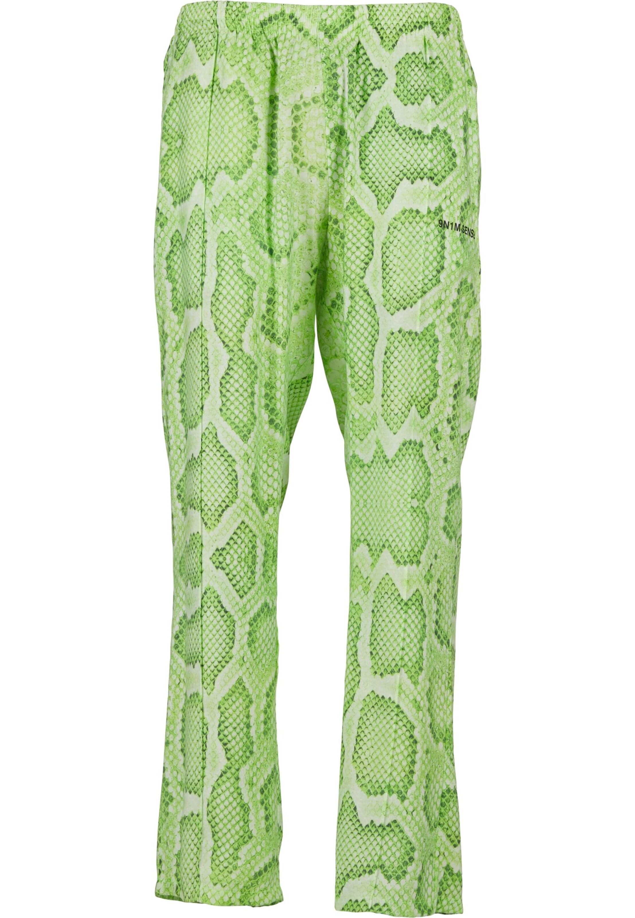 9N1M SENSE Regular Broek in Groen: voorkant