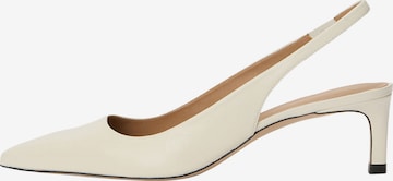 BOSSCipele s potpeticom i otvorenom petom 'Janet' - bijela boja: prednji dio