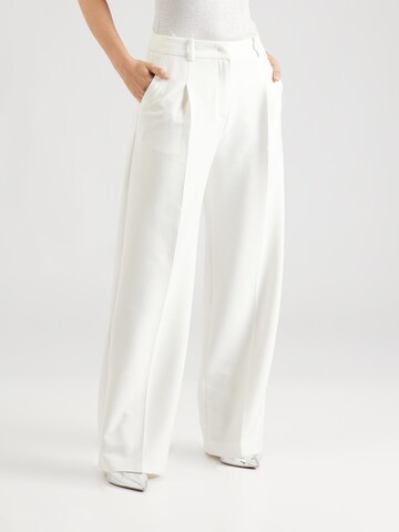 JOOP! Wide leg Pleat-Front Pants in White: front