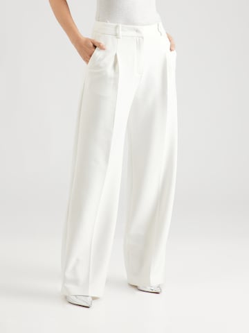 JOOP! Wide leg Pleat-front trousers in White: front