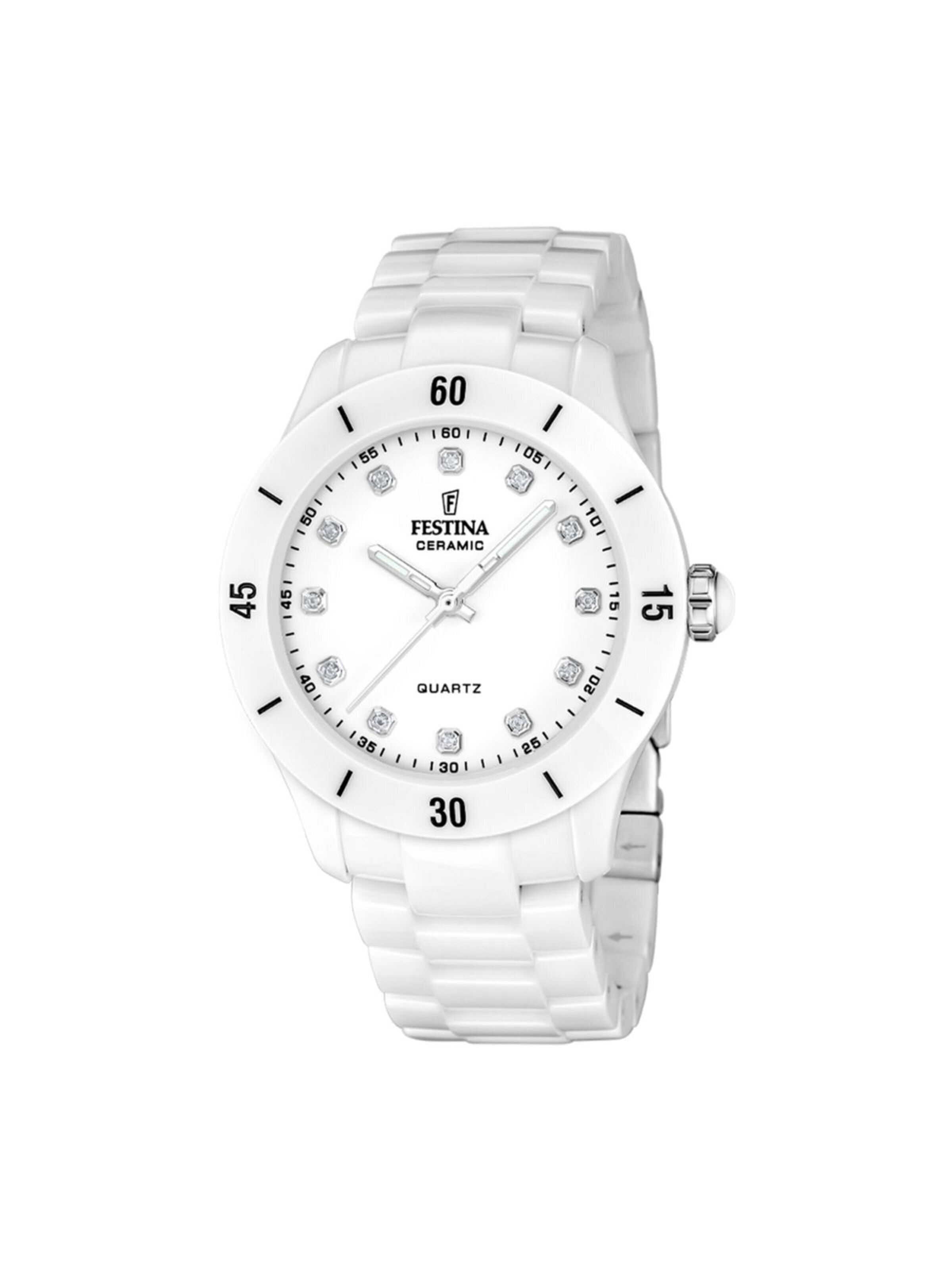 FESTINA Analoguhr 'Watch Ceramic'‌ in Weiß: Vorderseite