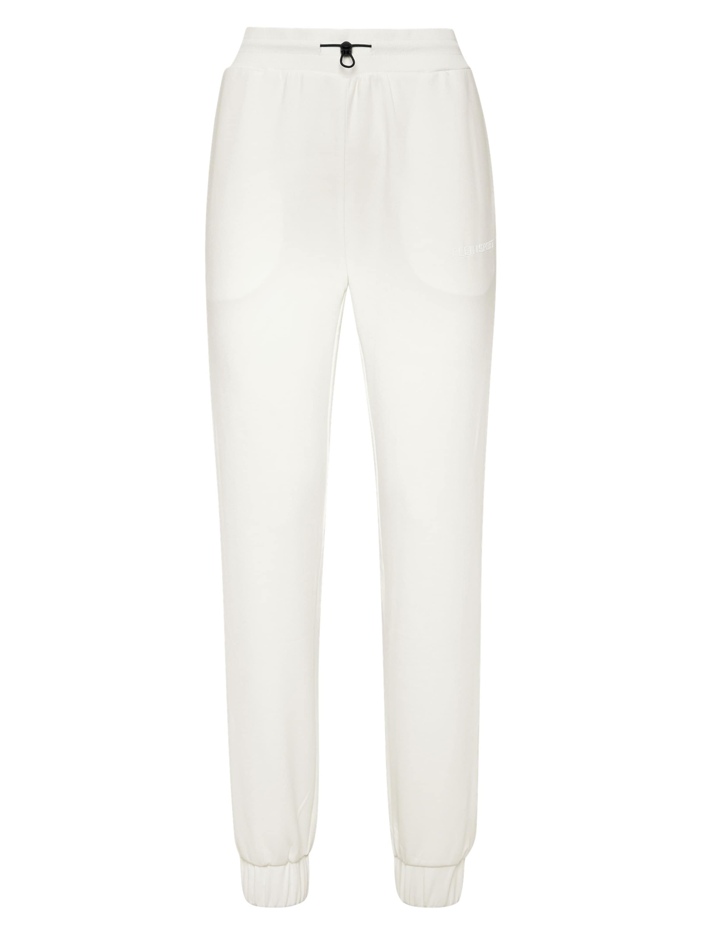 Plein Sport Tapered Hose in Weiß: Vorderseite