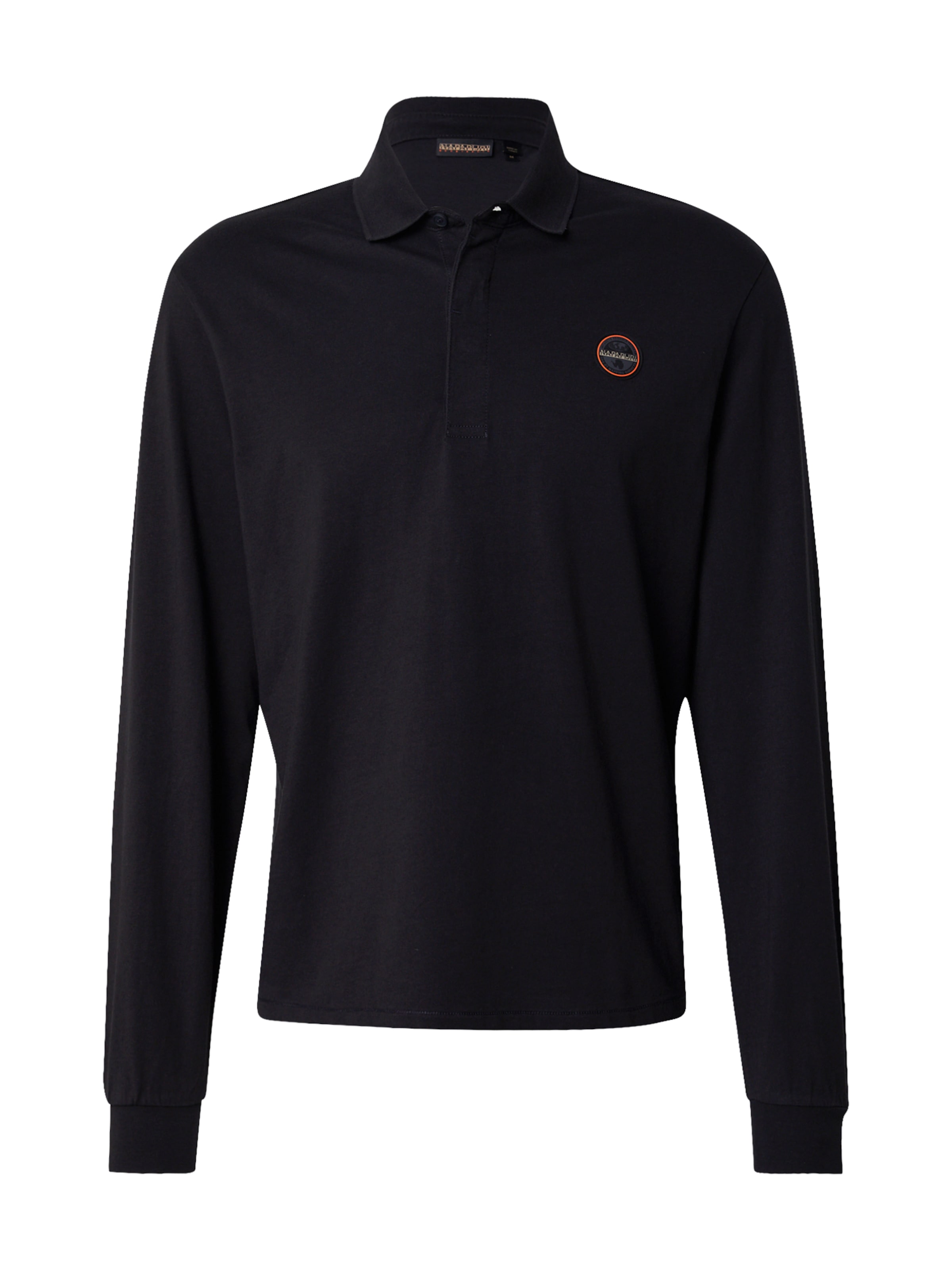 NAPAPIJRI Shirt 'E-BADGE' in Black: front