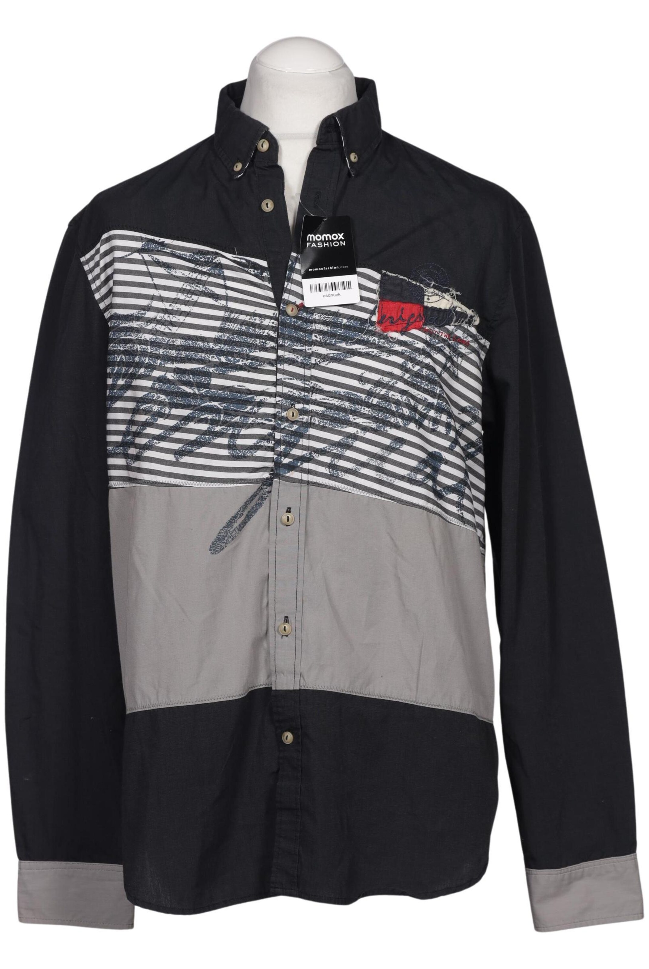 Desigual Button Up Shirt in 9XL in Black: front