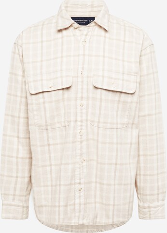 Abercrombie & Fitch Regular fit Button Up Shirt in Beige: front