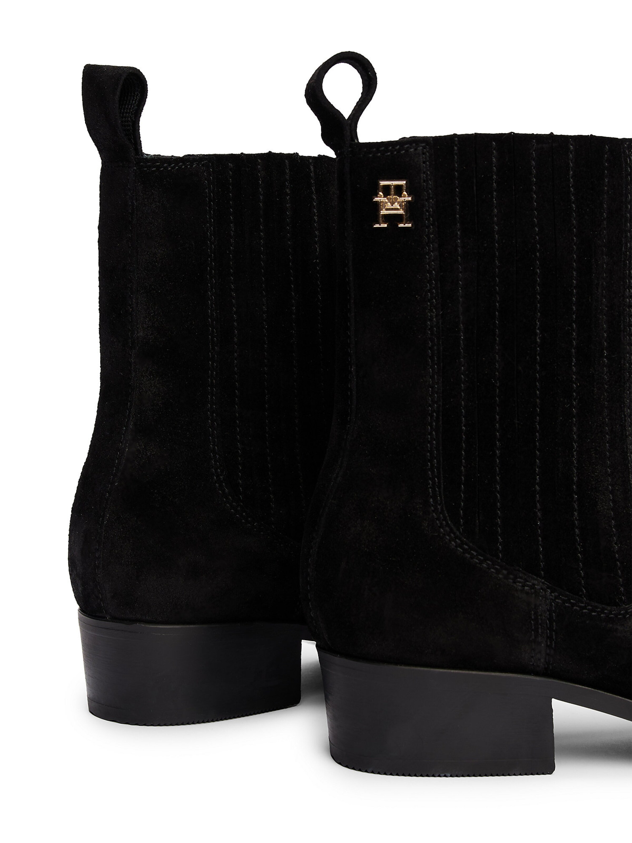 Chelsea Boots 'Suede Cowboy' TOMMY HILFIGER en noir