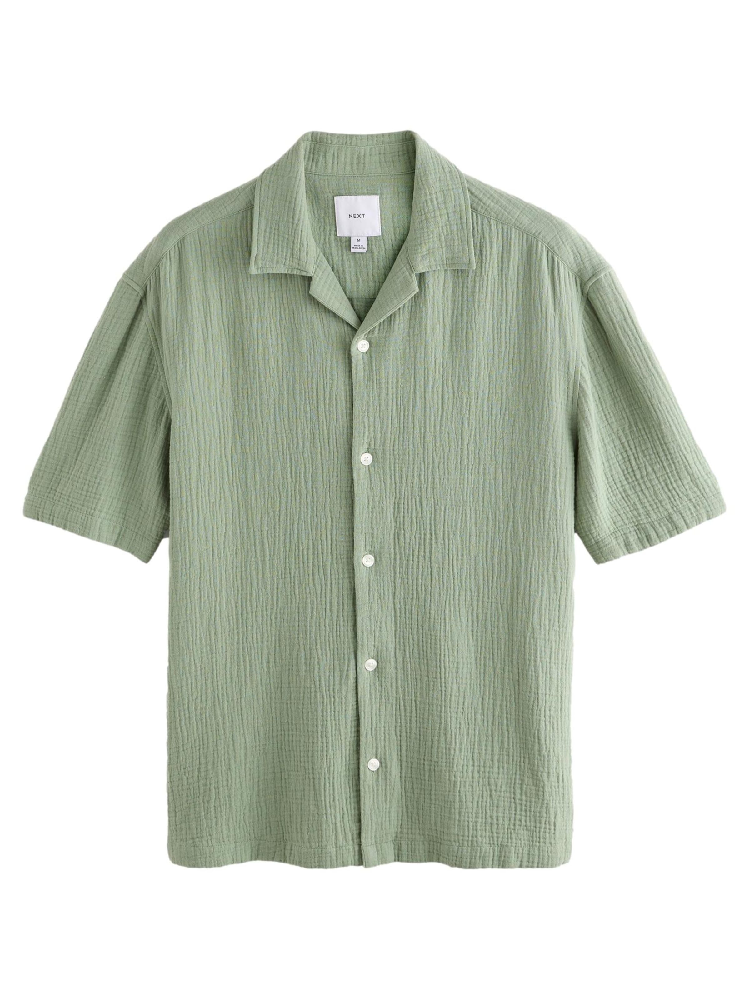 Next Средняя посадка Рубашка в Зеленый: спереди