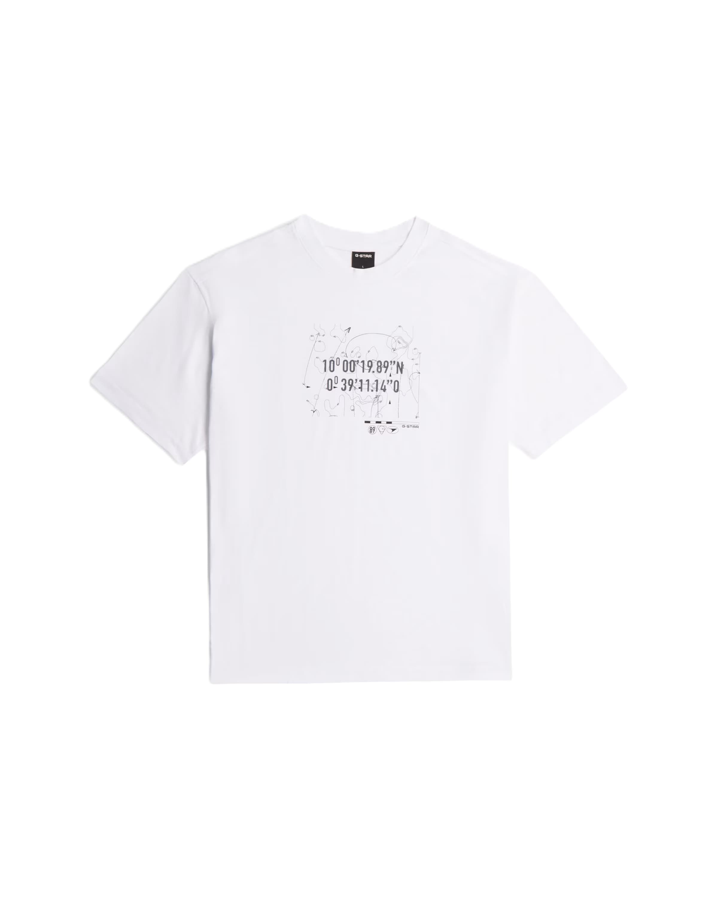G-STAR T-Shirt - 'Coord Graphic Relaxed T-Shirt' in Weiß: Vorderseite