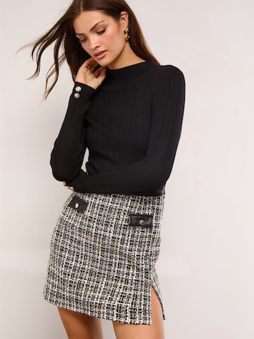 Lipsy Gebreide jurk in Zwart: voorkant