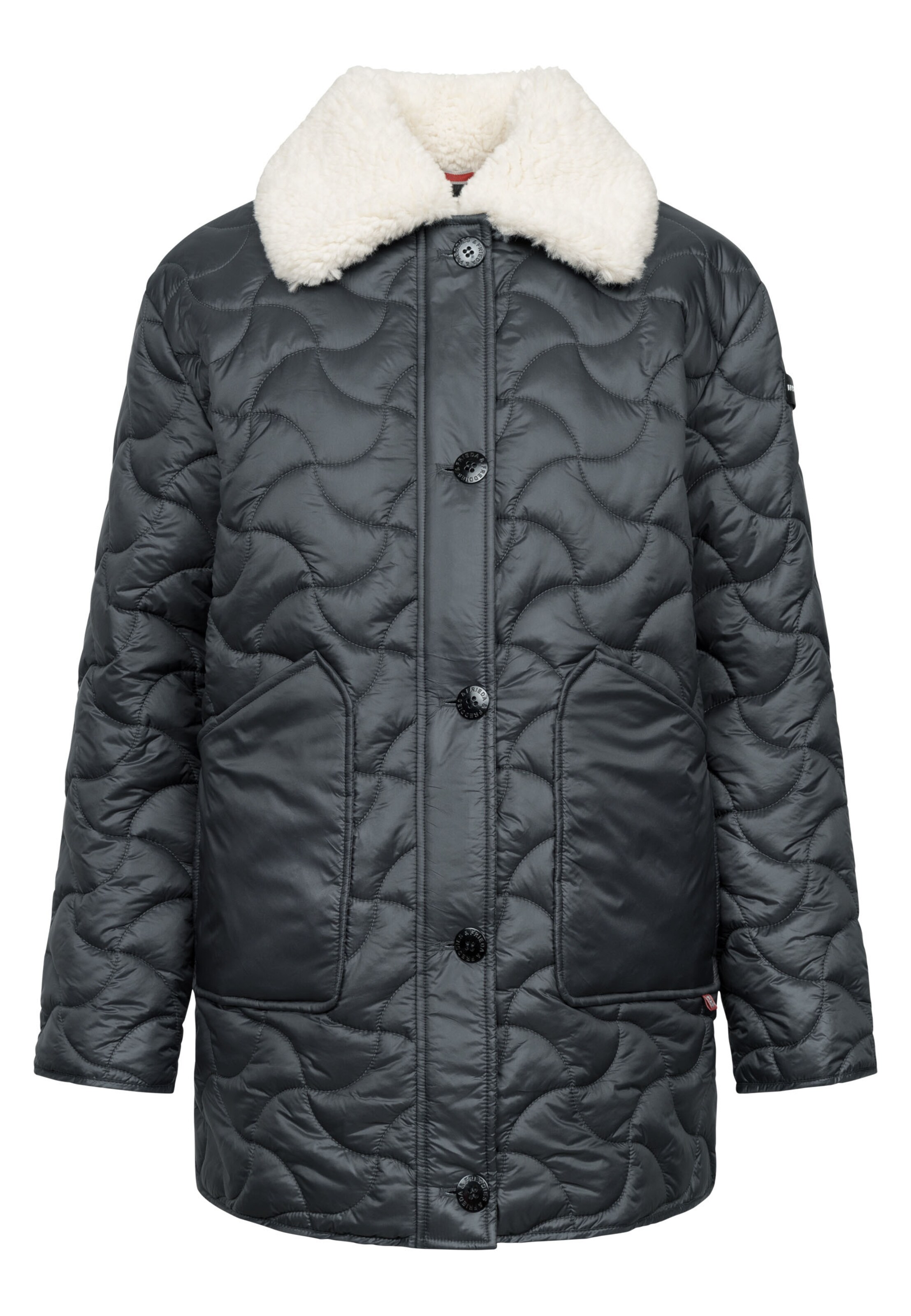 Frieda & Freddies NY Between-Season Jacket 'Kristy Long' in Grey: front