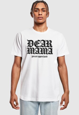 T-Shirt 'Dear Mama Tee ' Mister Tee en blanc : devant