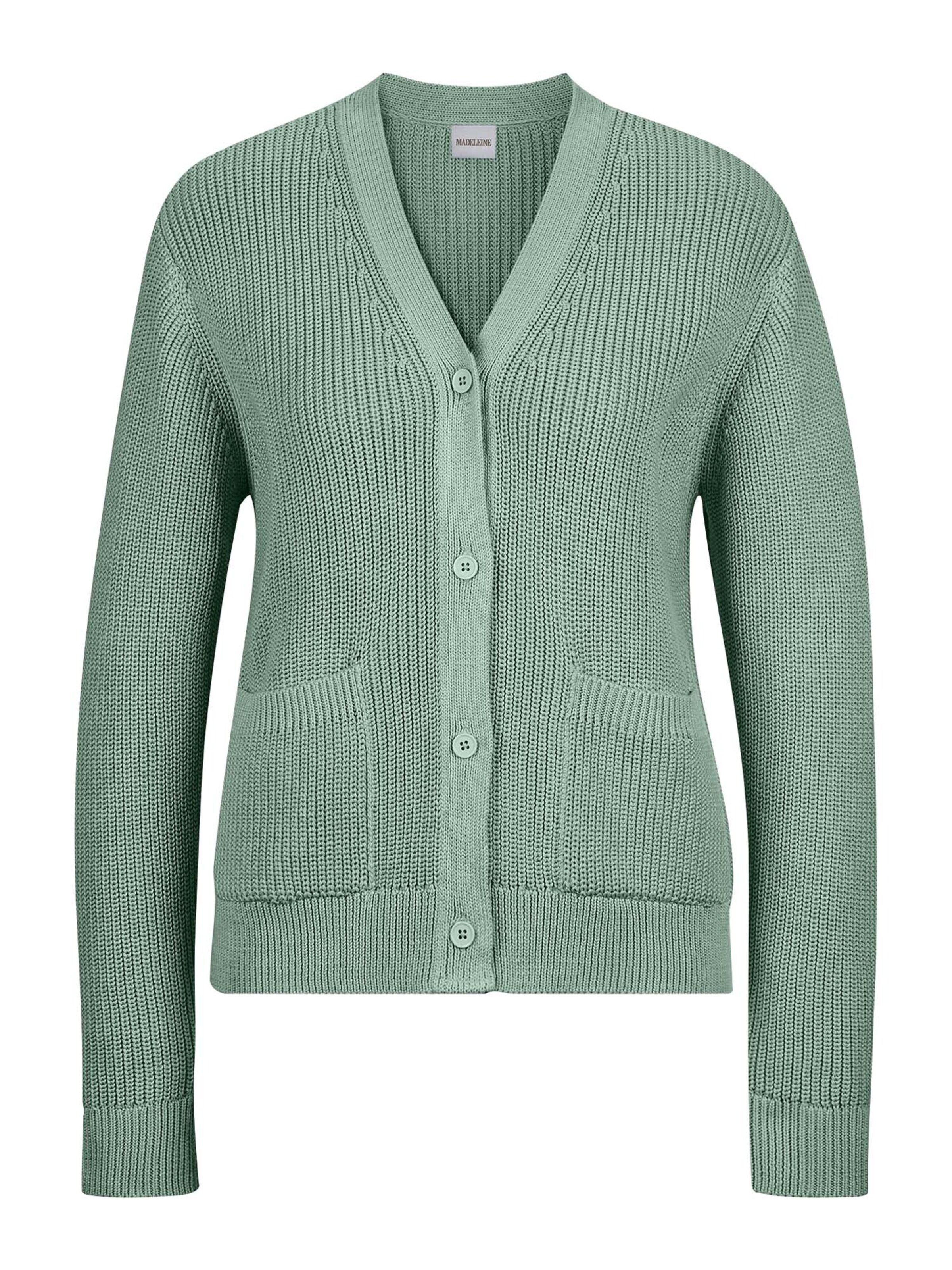 Cardigan MADELEINE en vert : devant