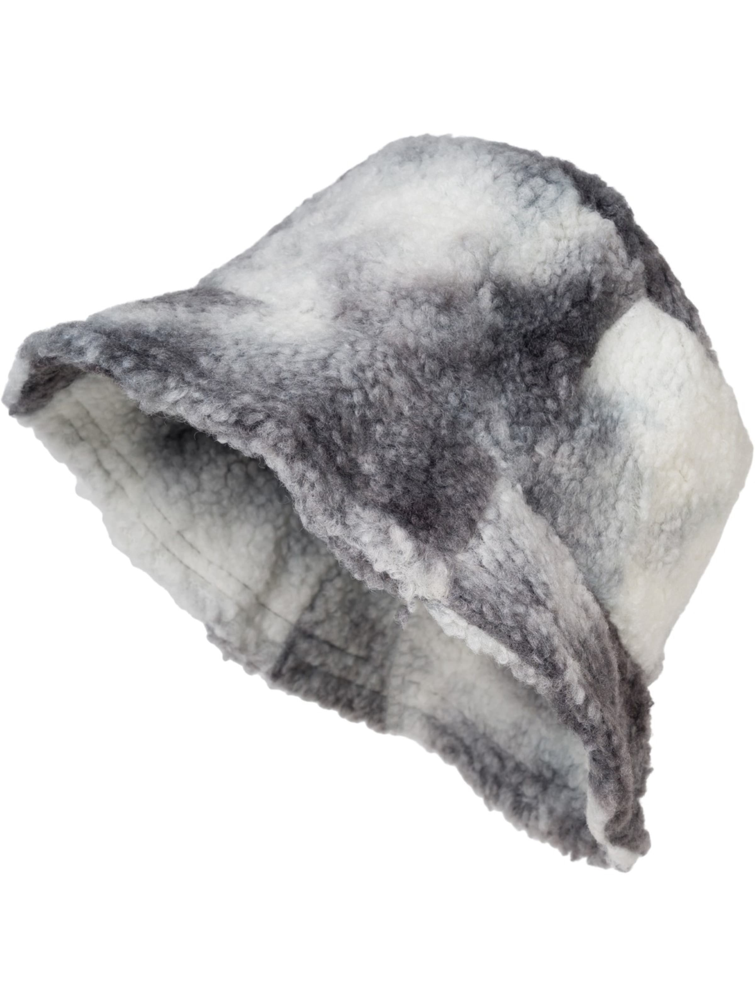 styleBREAKER Hat 'Teddyfell Fischerhut Ombré' in Black: front