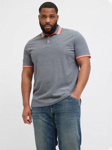 Jack & Jones Plus Majica 'JJEPAULOS' | modra barva: sprednja stran