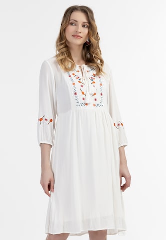 usha FESTIVAL Dress in White: front