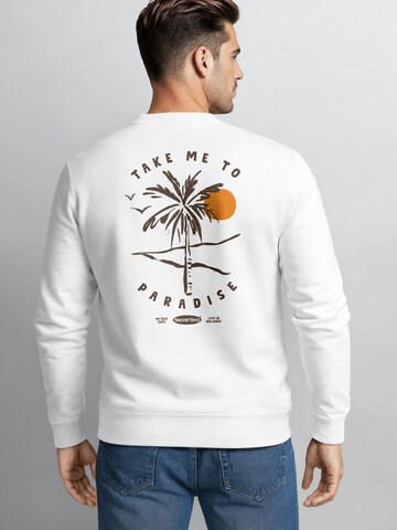 Neverless Sweatshirt 'Take me to Paradise' in White