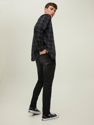 Coupe slim Jean 'Glenn' JACK & JONES en noir