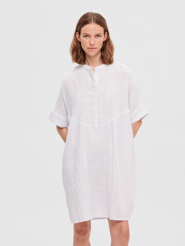 SELECTED FEMME Sukienka koszulowa 'Viola' w kolorze biały: przód
