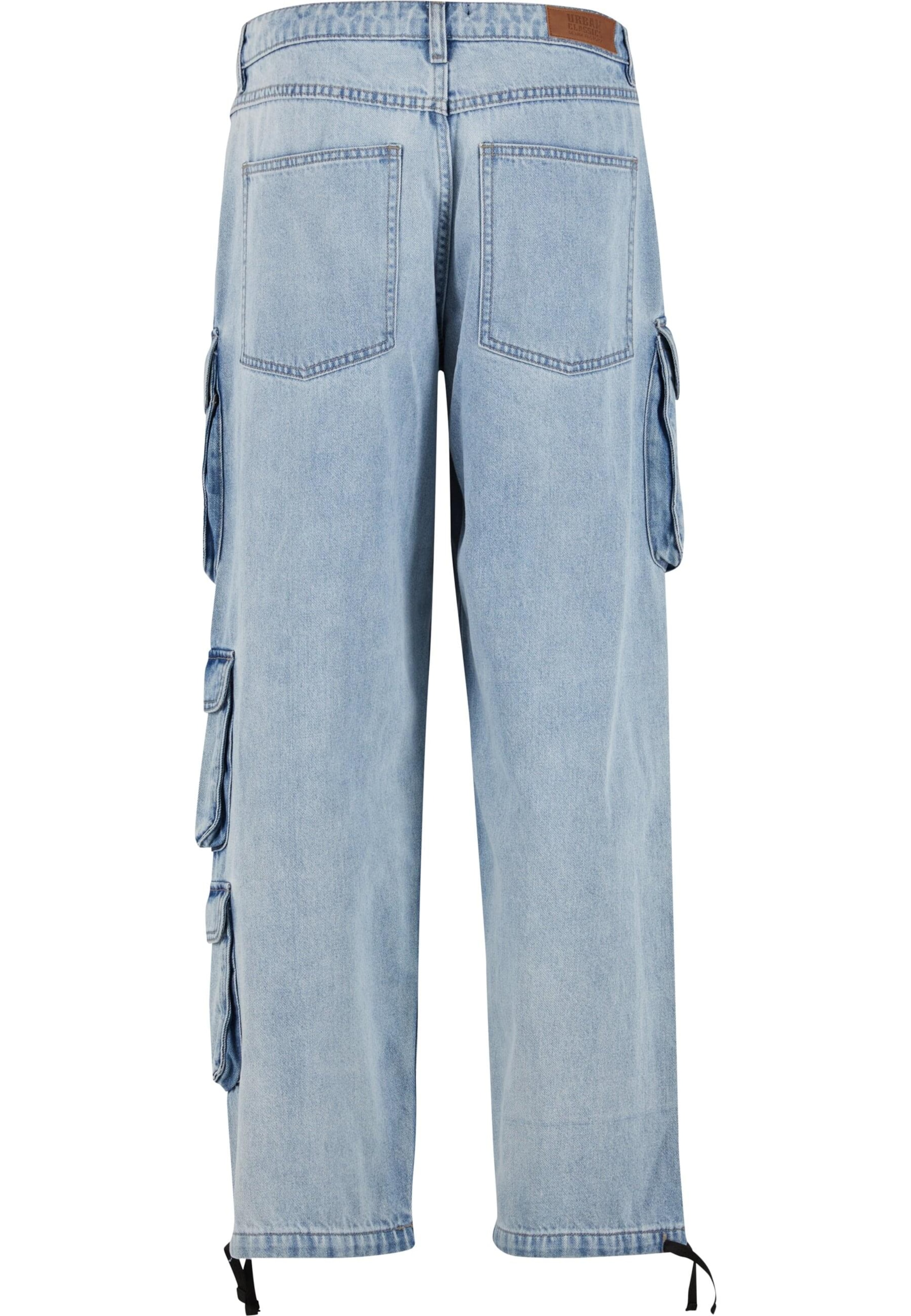 Urban Classics Regular Cargo Jeans in Blue