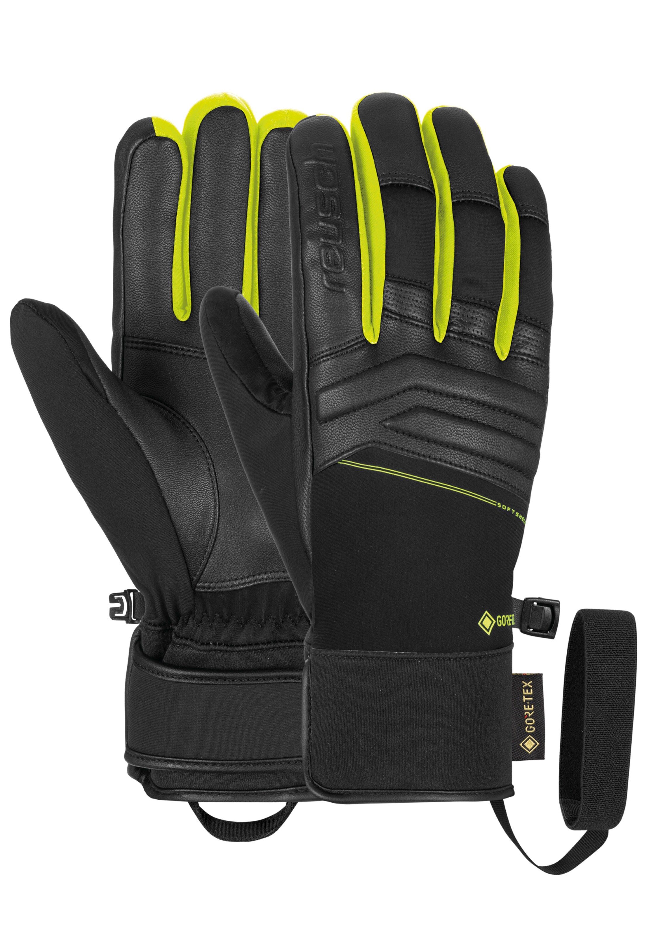 REUSCH Full finger gloves 'Jupiter' in Yellow: front