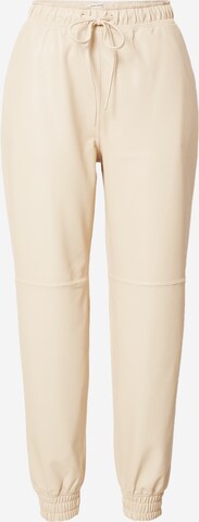 Effilé Pantalon Abercrombie & Fitch en beige : devant