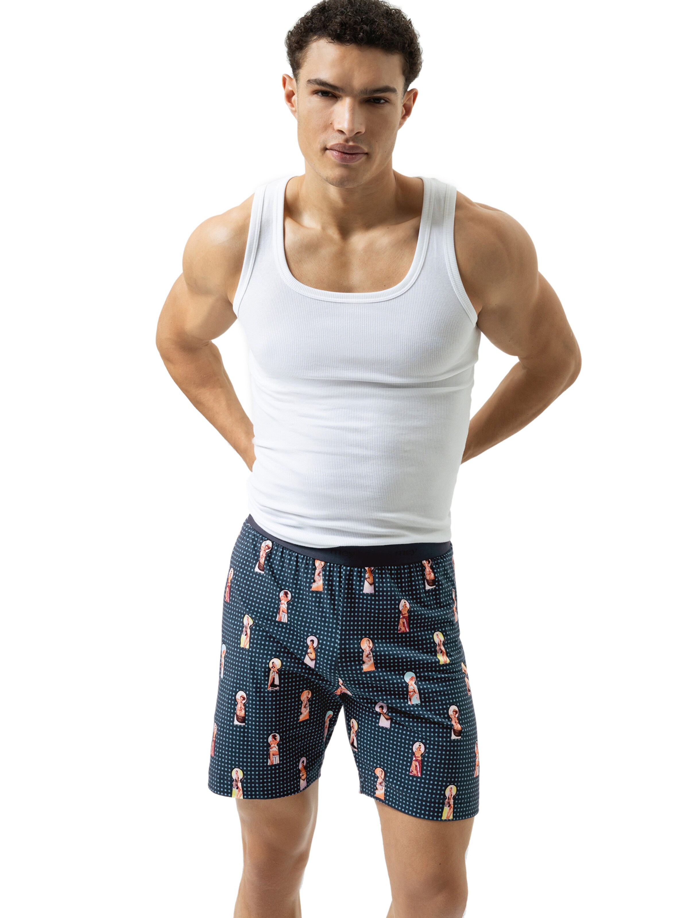 Mey Pajama pants 'Keyhole And Pin Up' in Blue