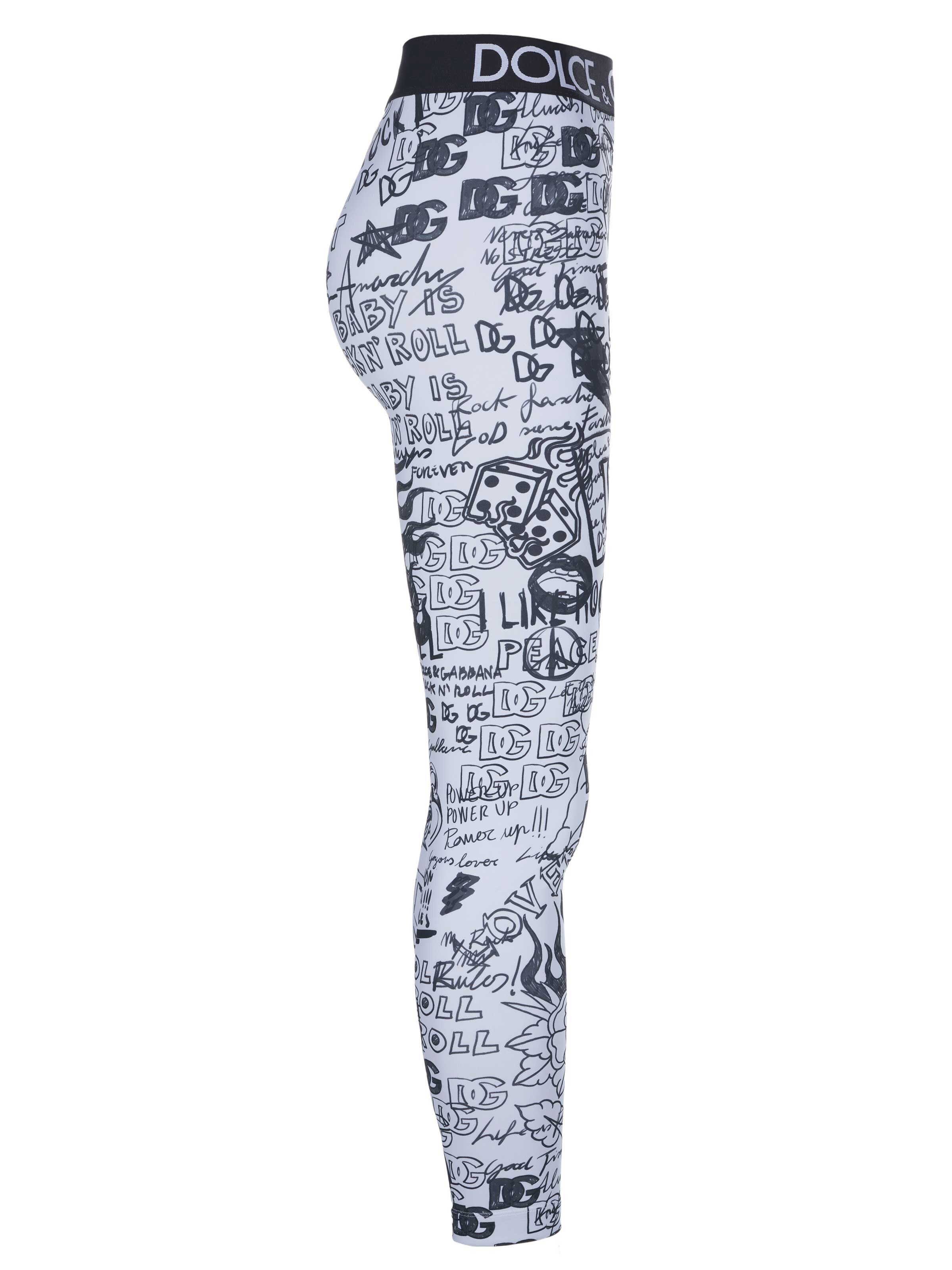 DOLCE & GABBANA Regular Leggings 'Dolce & Gabbana Hose'‌‌‌‌‌‌ in Weiß