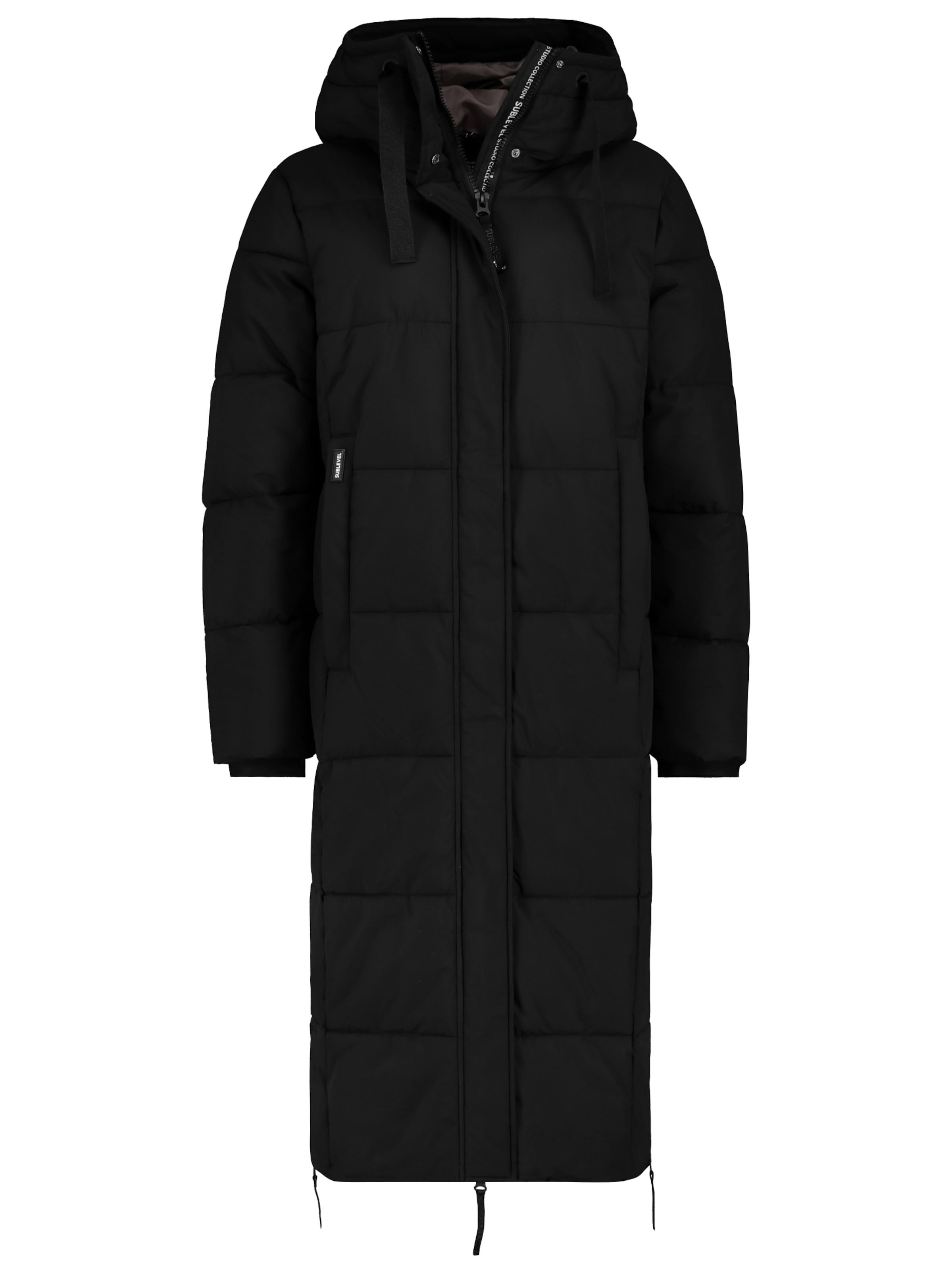 Sublevel Mantel in Schwarz: Vorderseite