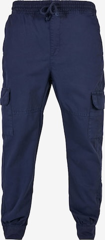 Effilé Pantalon cargo Urban Classics en bleu : devant