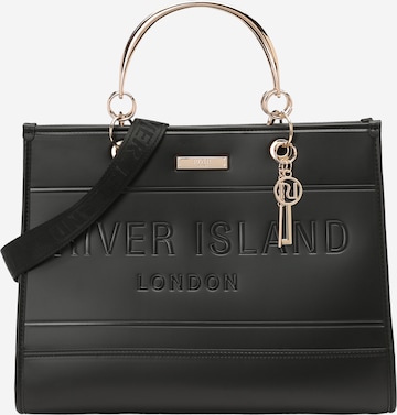 River Island Nakupovalna torba | črna barva