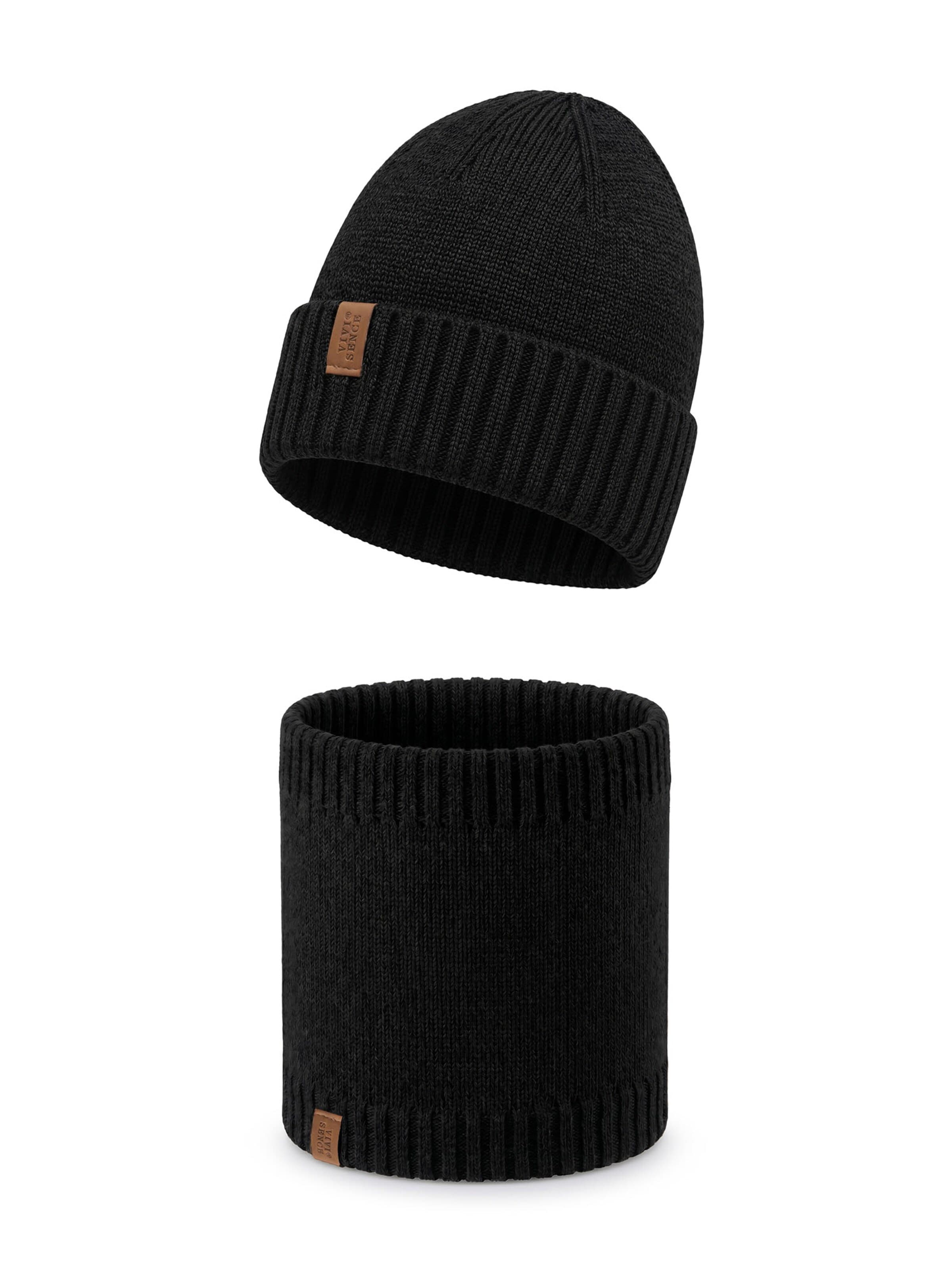 Vivisence Beanie 'M7007 KMPL' in Black: front
