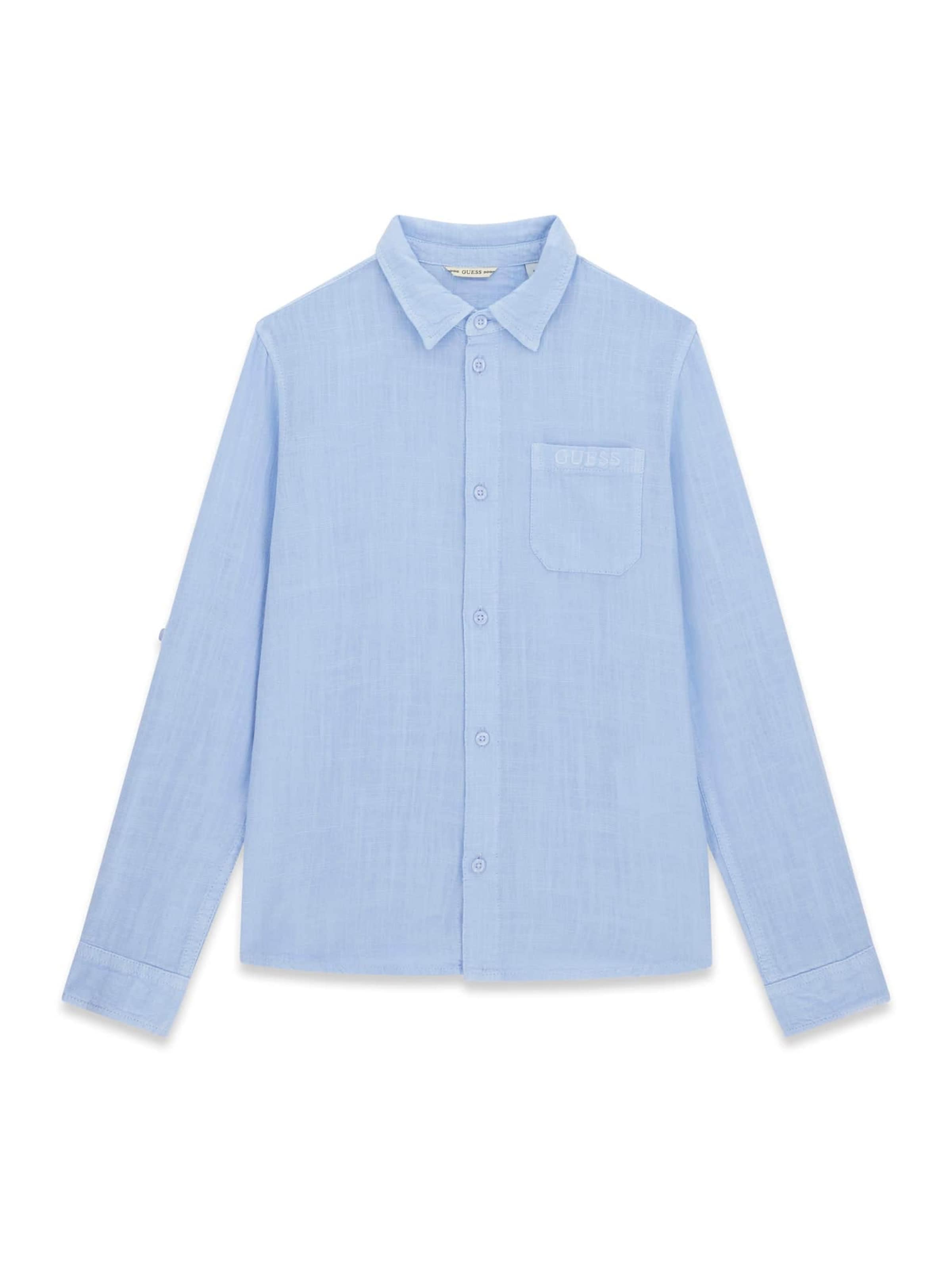 GUESS Regular Fit Hemd in Blau: Vorderseite