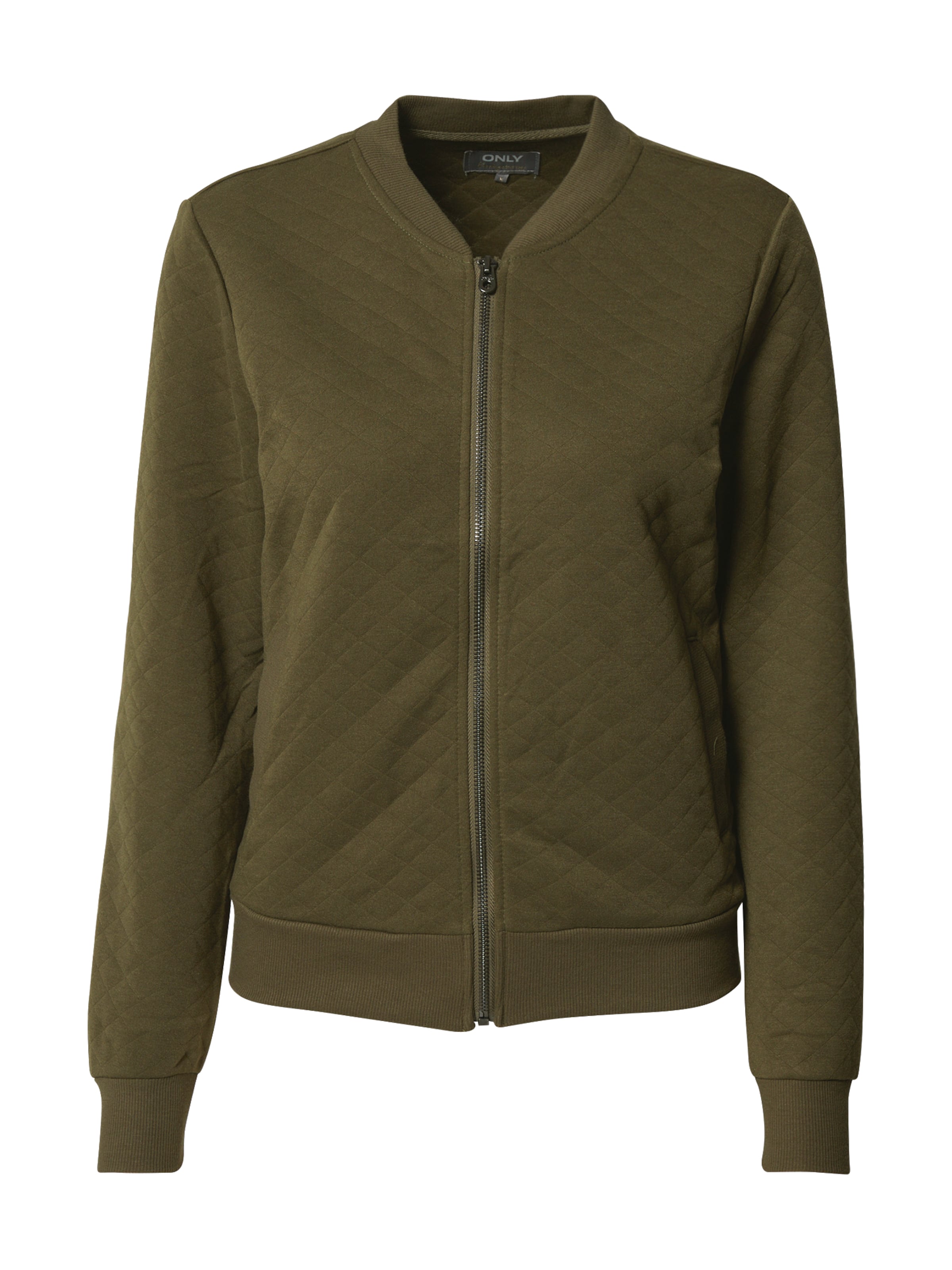 ONLY Sweatjacke 'Joyce' in Grün: Vorderseite