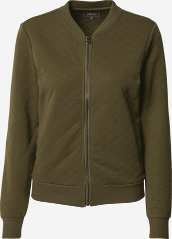 ONLY Zip-Up Hoodie 'Joyce' in Green: front