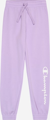 Champion Authentic Athletic Apparel Tapered Trousers in Purple: front