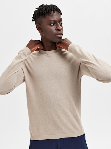 SELECTED HOMME Sweater 'Lake' in Beige