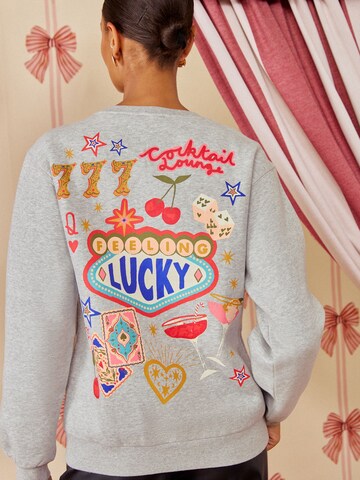 Felpa 'Poker' di love & roses in grigio