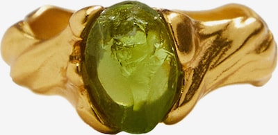 MANGO Ring 'Piccola' en gold / hellgrün, Vue avec produit