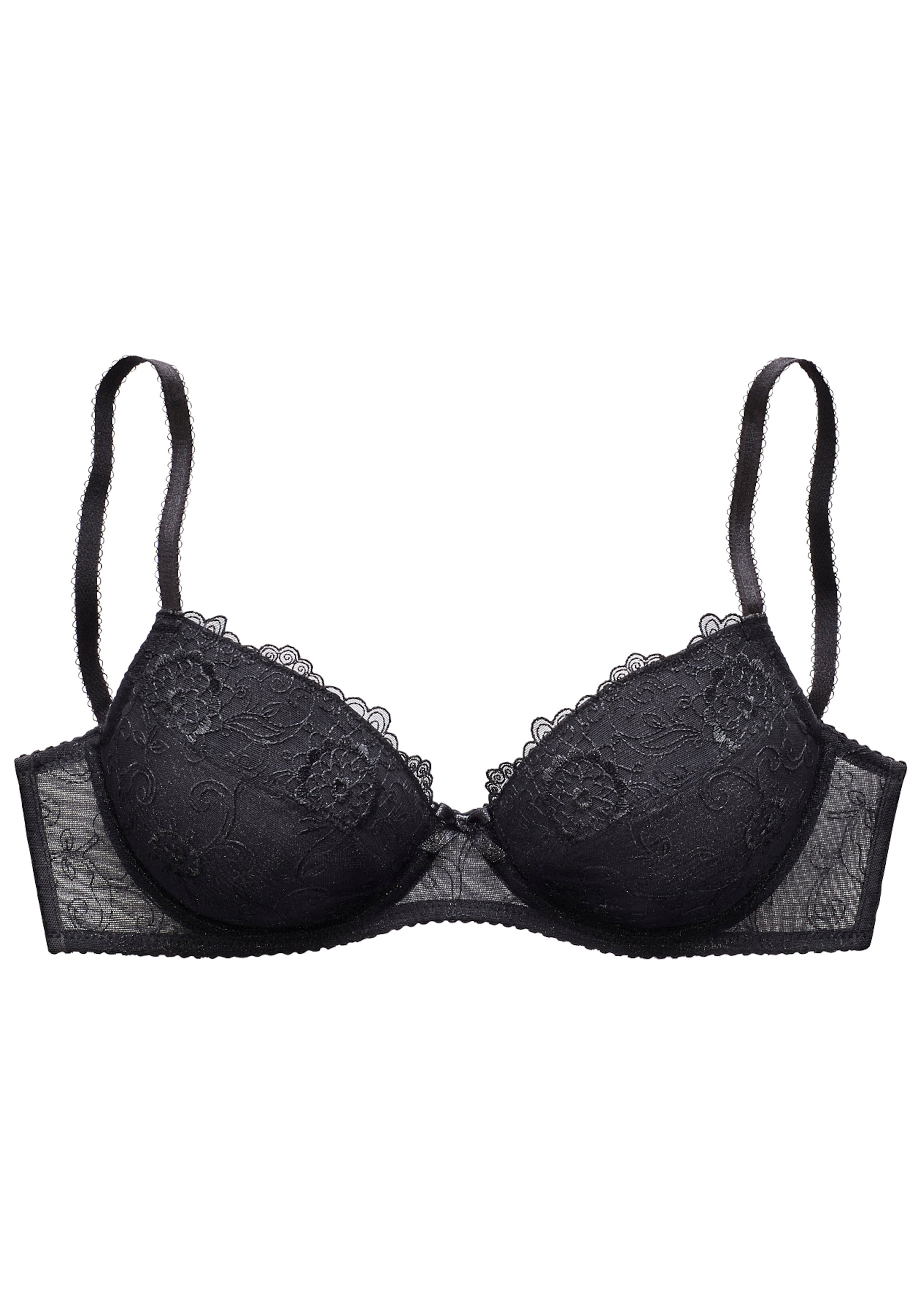 NUANCE Push-up Bra in Black: front
