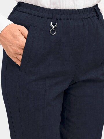 Goldner Regular Trousers with creases 'Louisa' in Blue