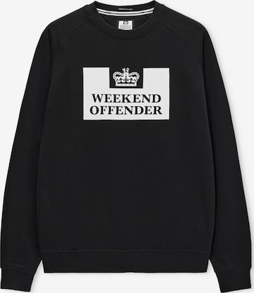 Weekend Offender Sweatshirt 'Penitentiary' in Schwarz: Vorderseite