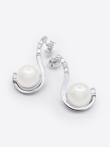 Ateliers Saint Germain Oorbellen 'FOCH' in Wit: voorkant