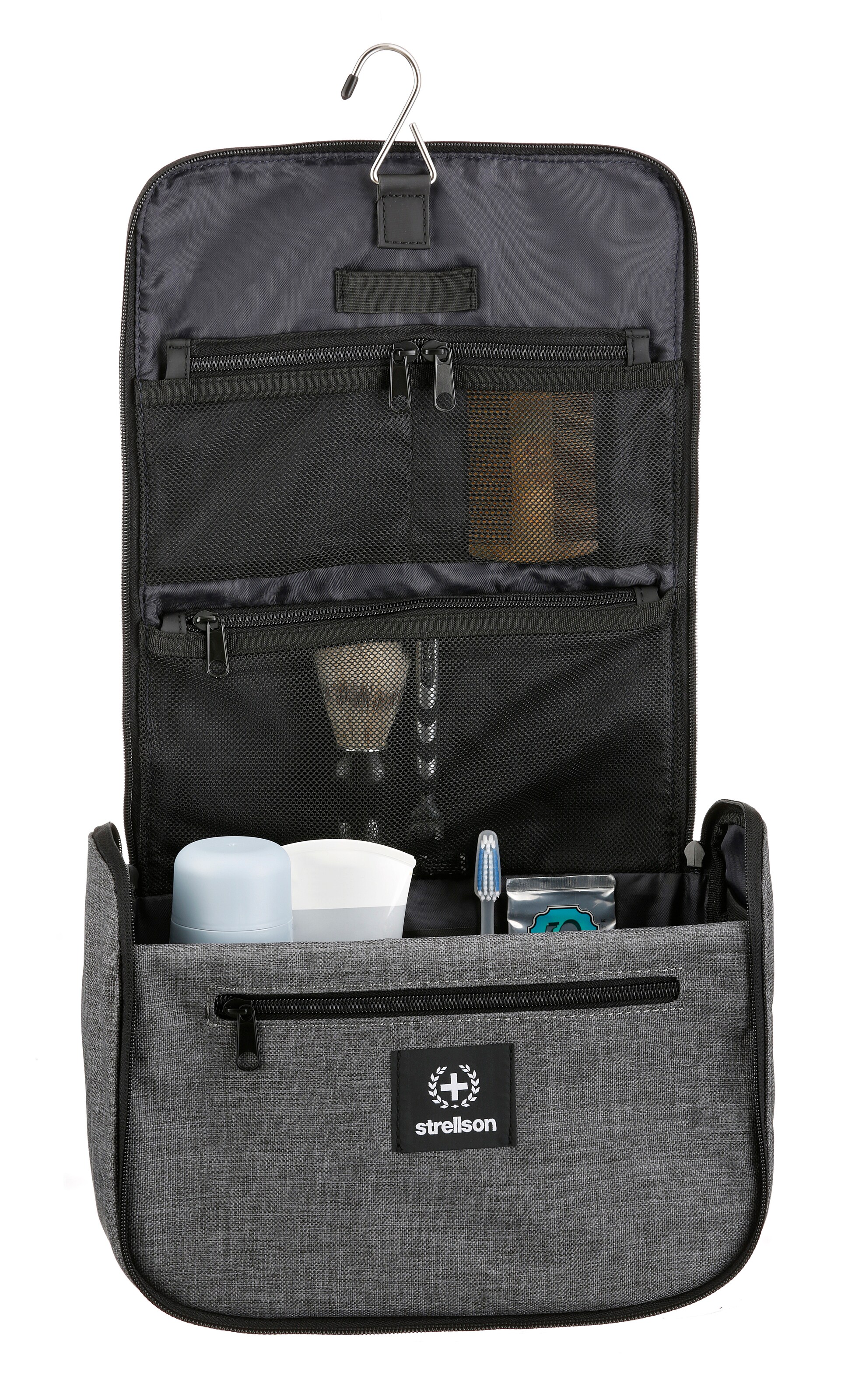 STRELLSON Toilettas 'Northwood 2.0 Benny' in Grijs