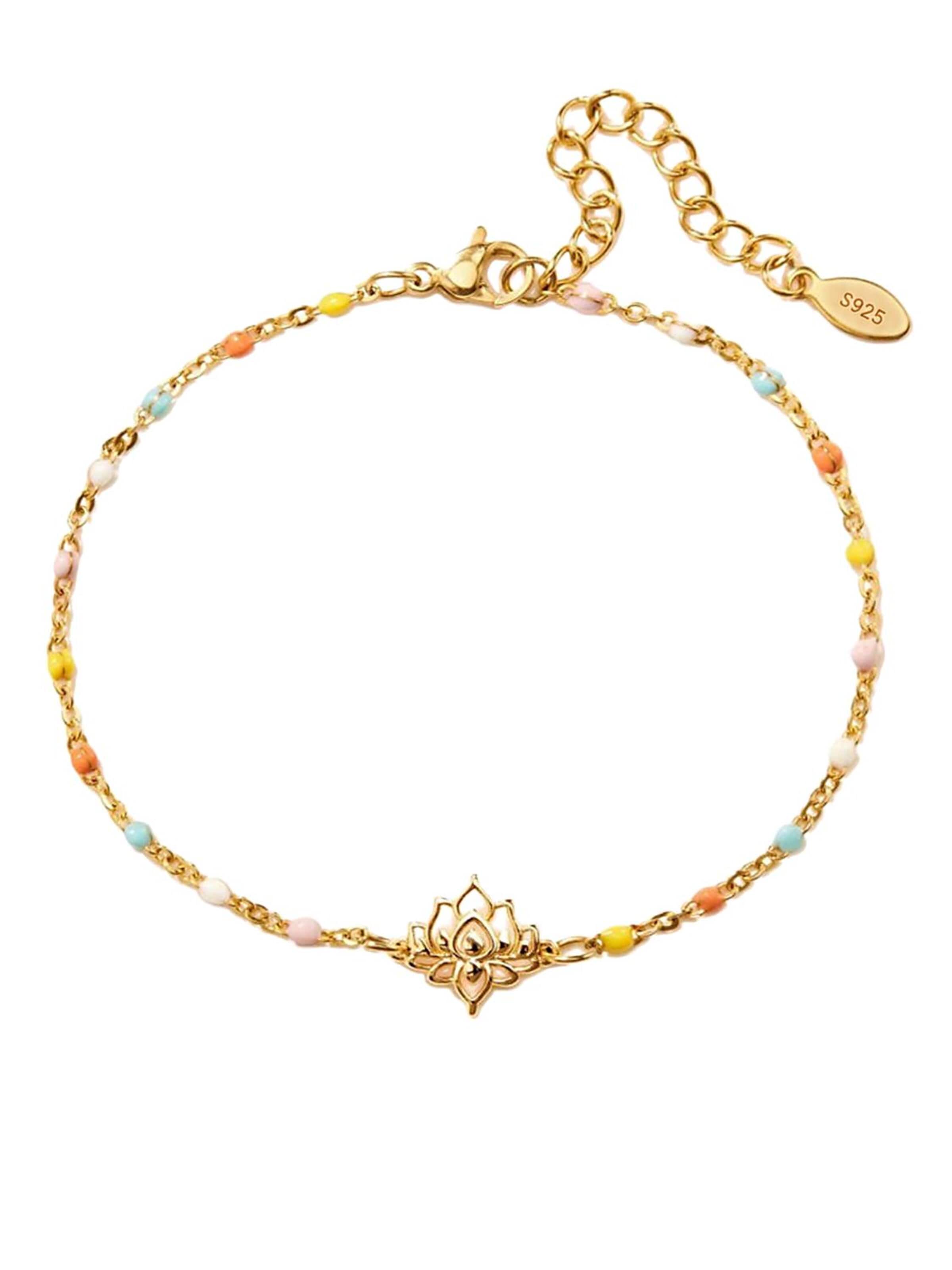Alster Herz Armband 'Bali Lotus Glow'‌‌‌‌‌ in Gold: Vorderseite