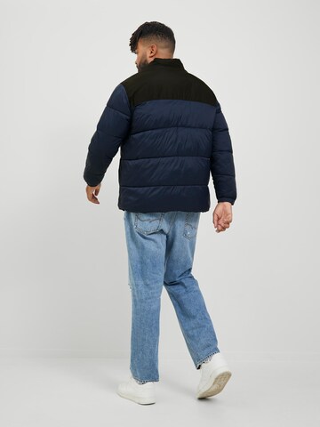 Jack & Jones Plus Winterjas 'Toby' in Blauw