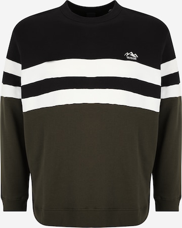 Only & Sons Big & Tall - Sweatshirt 'THOR' em preto: frente