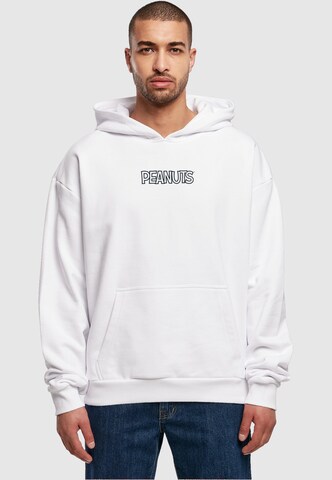 Merchcode Sweatshirt 'Peanuts - Charlie' in Wit: voorkant