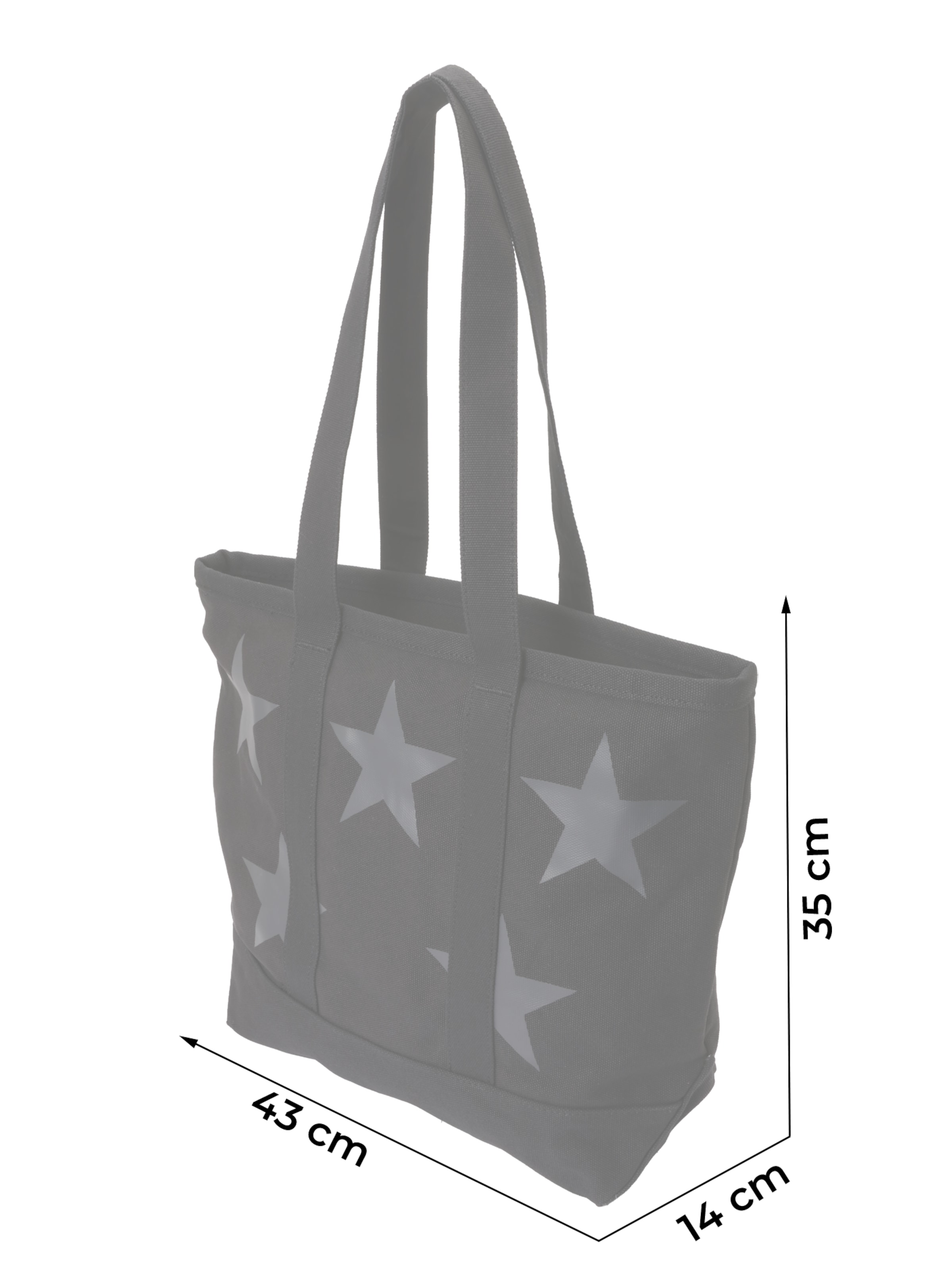 CONVERSEShopper torba 'CAU CANVAS FIVE STAR' - crna boja