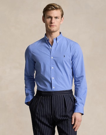 mėlyna Polo Ralph Lauren Priglundantis modelis Dalykinio stiliaus marškiniai: priekis